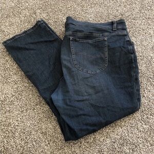 Lee Slim Fit Straight Leg Medium Wash Jeans - Womens 22W, Waist 23”